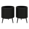 Decorative Flower Pots with Stand and Drainage Holes Set of 2-L - Gallery View 1 of 1