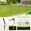 Decorative black garden fence with 5 panels and stakes, easy installation, ideal for flower beds and pet containment.