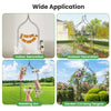 9.5 feet decorative metal garden arch with pointed arches, ideal for wedding ceremonies and outdoor party decorations.