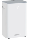 Dehumidifier with LED display and smart touch control, featuring adjustable humidity settings for home use.