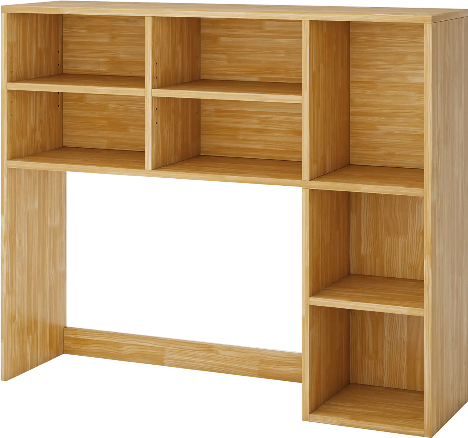 Costway Desktop Bookshelf 7 Open Cubbies 3 Adjustable Shelves 597312846 New