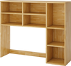 Desktop bookshelf in yellow with 7 open cubbies and 3 adjustable shelves, ideal for home office or vanity use.