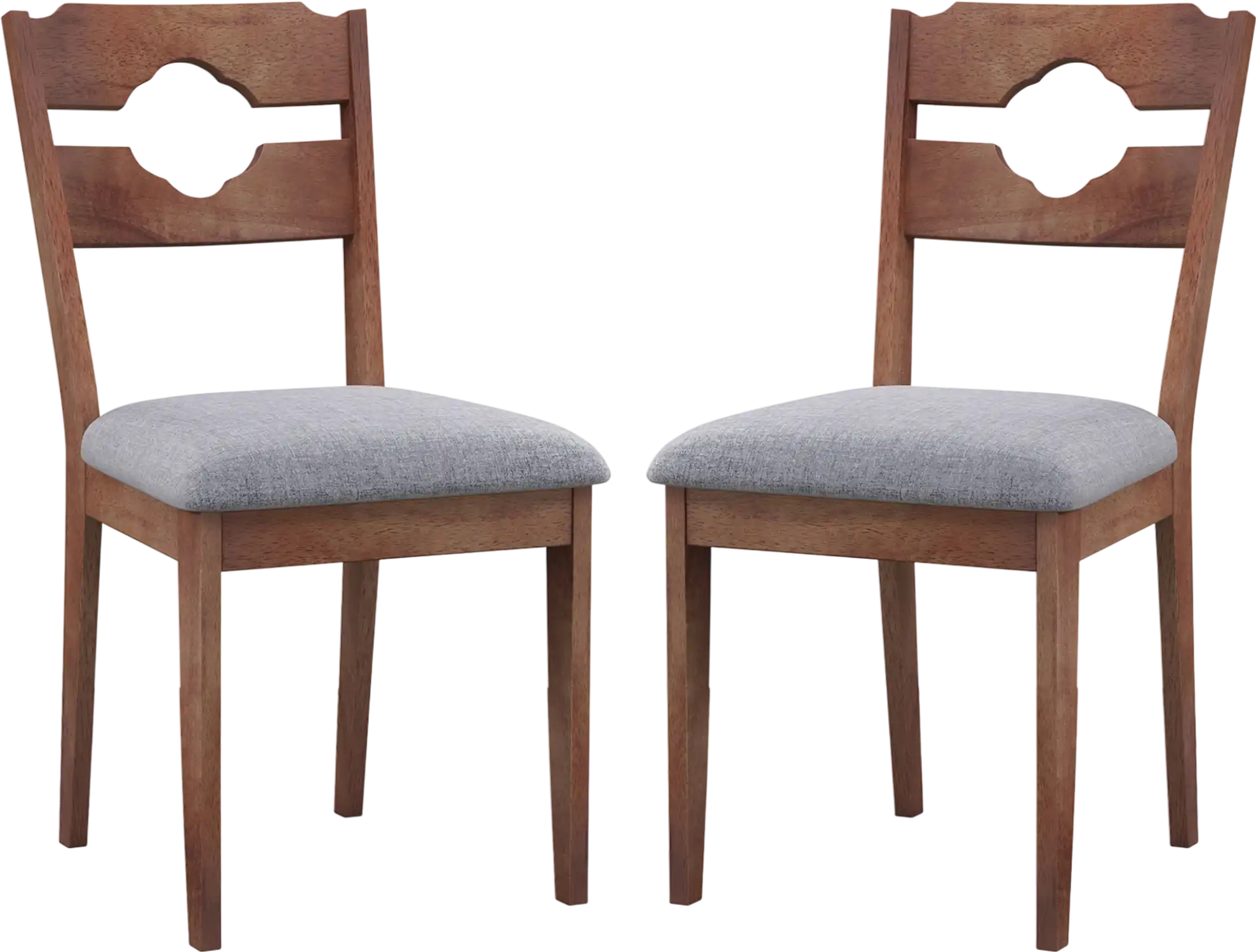 Costway Set of 2 Fabric Upholstered Dining Chairs Padded Seat High Back 54836219 New