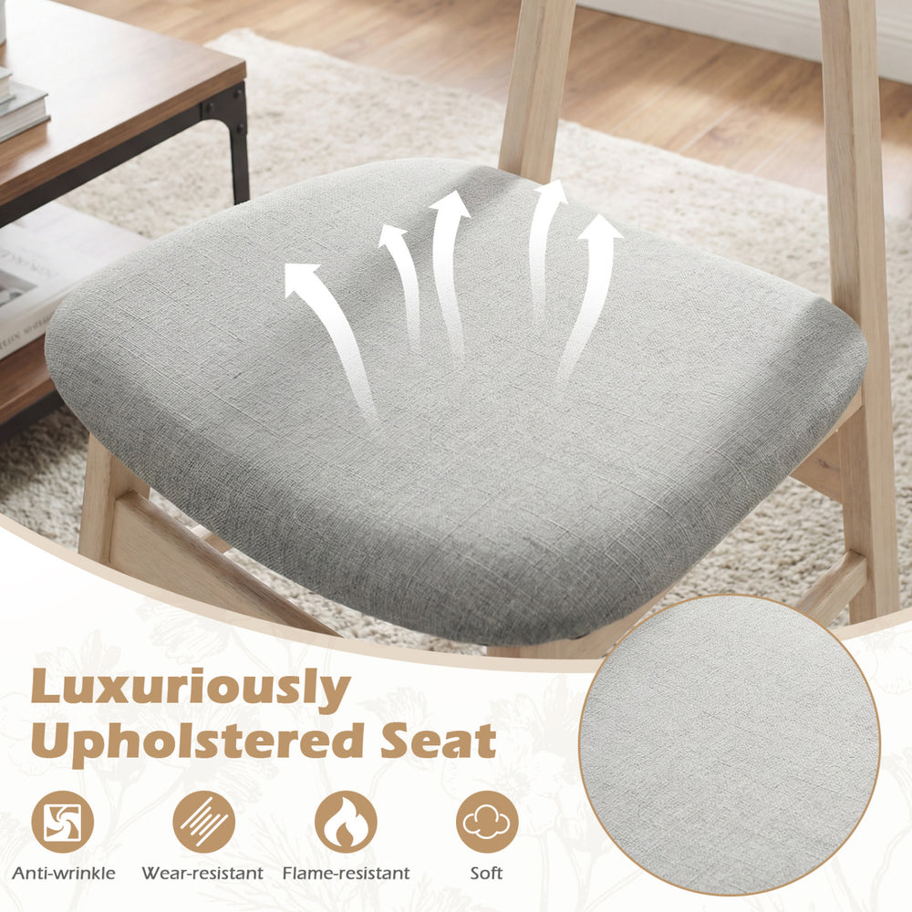 Luxuriously upholstered dining chair seat in soft polyester fabric, flame-resistant and anti-wrinkle, ideal for kitchen.