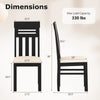 High back black dining chair dimensions with ergonomic design, PU leather, and 330 lbs capacity for dining rooms.