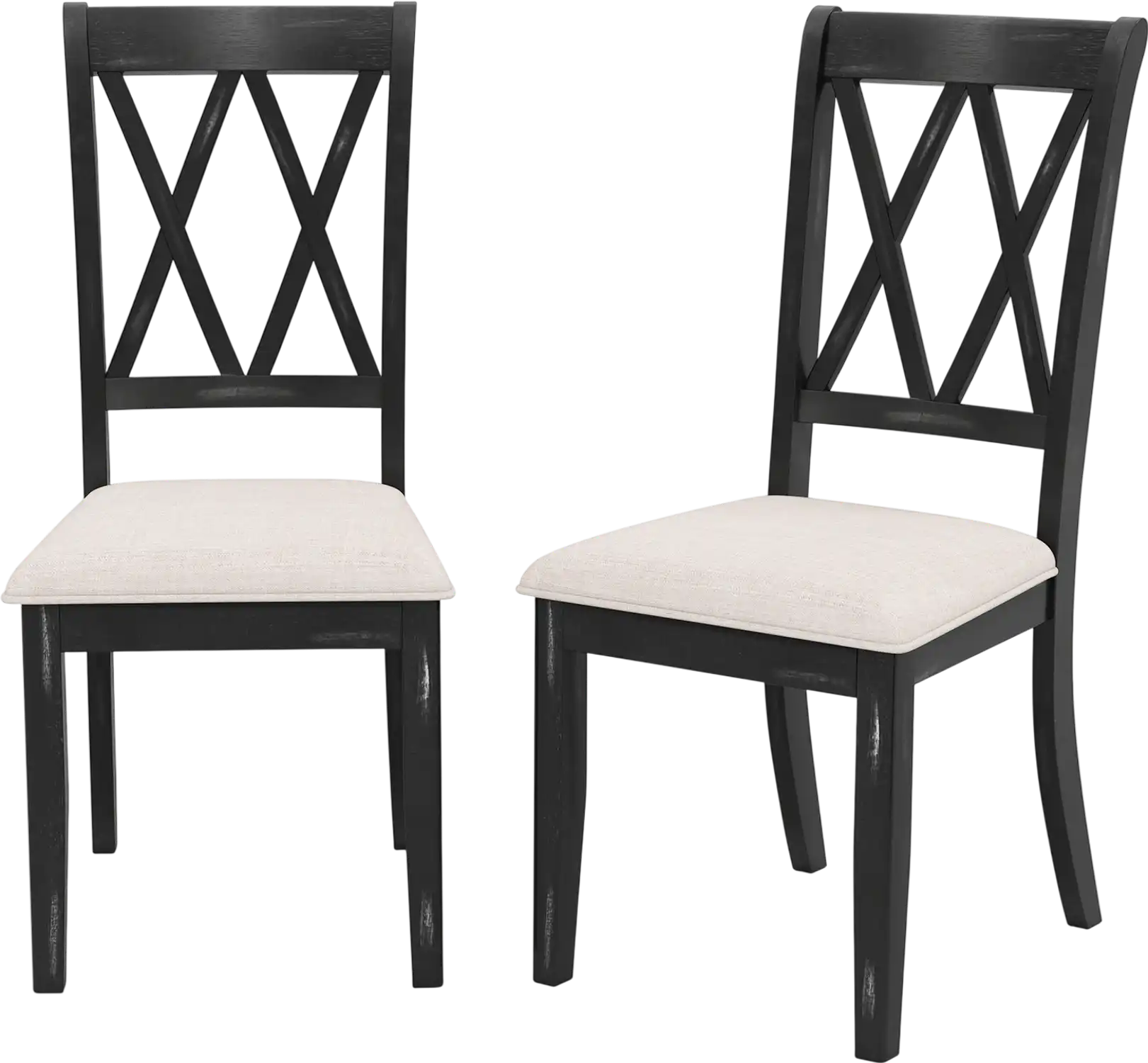 Costway Dining Chairs Set of 2 Kitchen Side Chairs Curved Cross Back 69163300 New