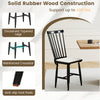 Black Windsor dining chair with removable cushion, solid rubber wood, ergonomic backrest, supports up to 420 lbs.