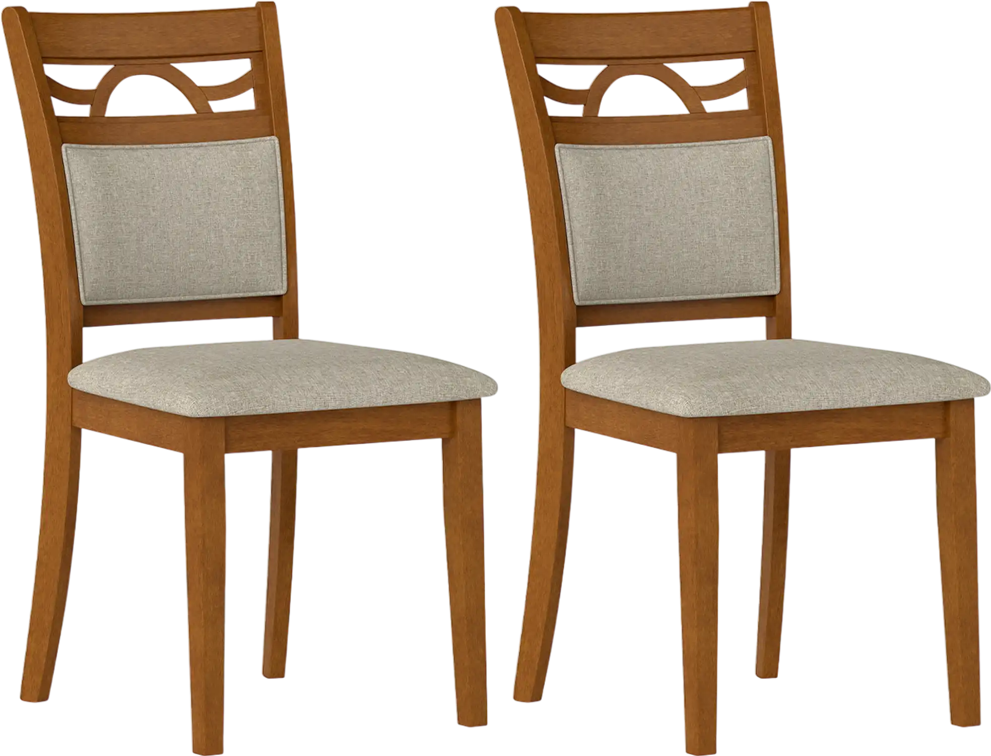 Costway Set of 2 Dining Room Chairs Rubber Wood Frame 73433652 New