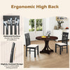 High back dining chairs set of 2 with padded seat, rubber wood frame, and ergonomic design for comfort.