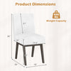 Dining chair dimensions with padded seat and rubber wood legs, featuring a weight capacity of 400 lbs, ideal for.