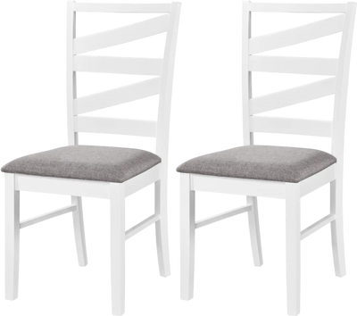 Costway Dining Chairs Set of 2 Rubber Wood Backrest 69250442 New