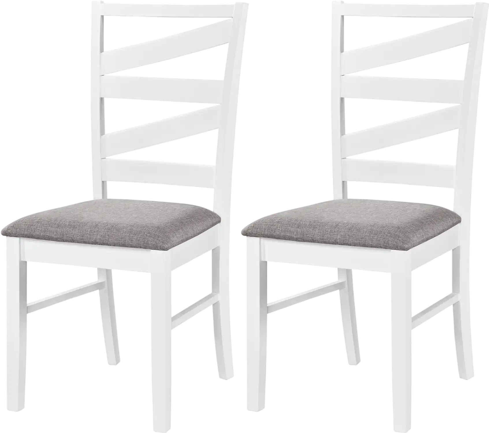 Costway Set of 2 Dining Chairs with Backrests Rubber Wood Frames 69250442 New