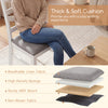 Dining chair with thick cushion and backrest, featuring breathable linen fabric and sturdy rubber wood frame for dining.