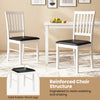 Set of 2 modern white dining chairs with ergonomic backrest and solid rubber wood legs, designed for comfort and.