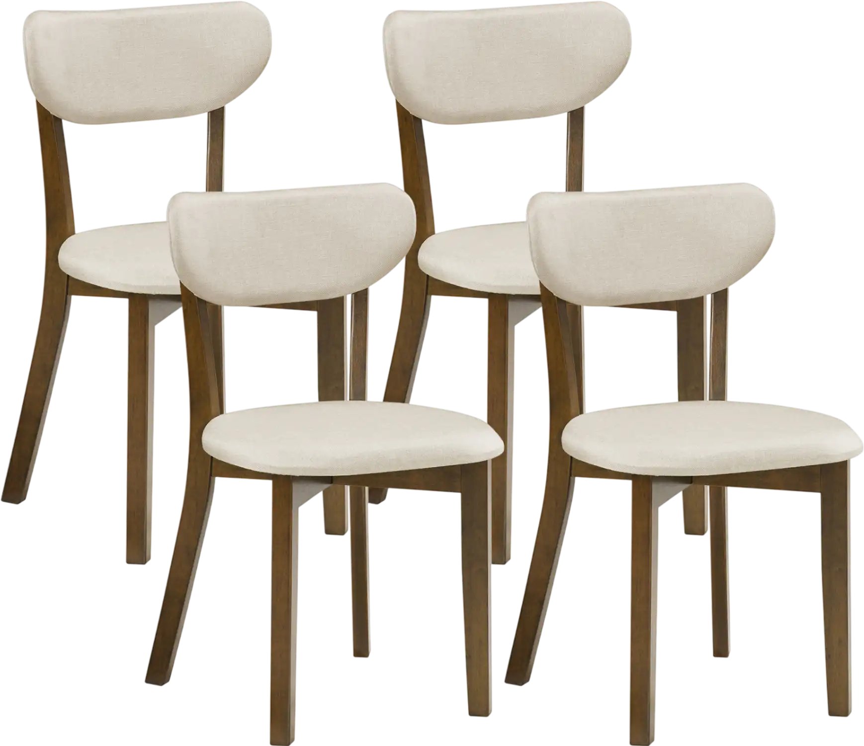 Costway Dining Chairs Set of 4 Solid Rubber Wood Frame 38453288 New