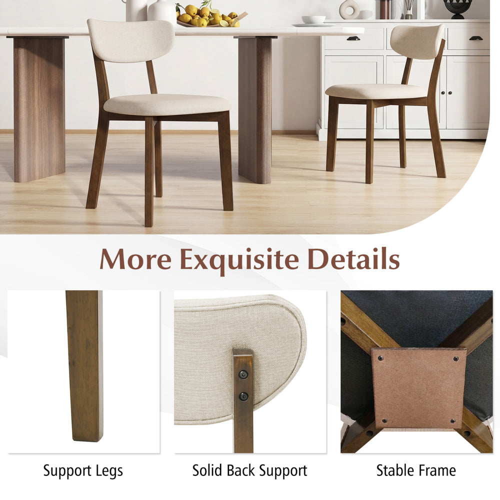 Close-up of dining chair leg showcasing the robust rubber wood design for durability and stability in various settings.