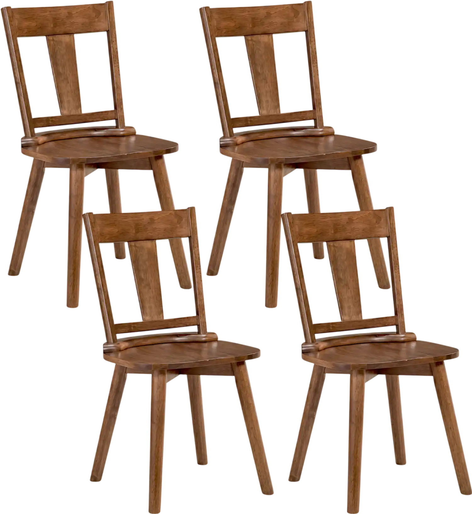 Costway Dining Chairs Set of 4 Solid Wood Backrest Kitchen Dining Room 39668320 New