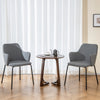 Dining Chairs Set of 2 with Curved Backrest, Wide Seat and Armrests-Gray - Gallery View 1 of 10