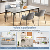 Gray dining chairs set of 2 with curved backrest and armrests, ideal for comfortable seating in modern dining rooms.