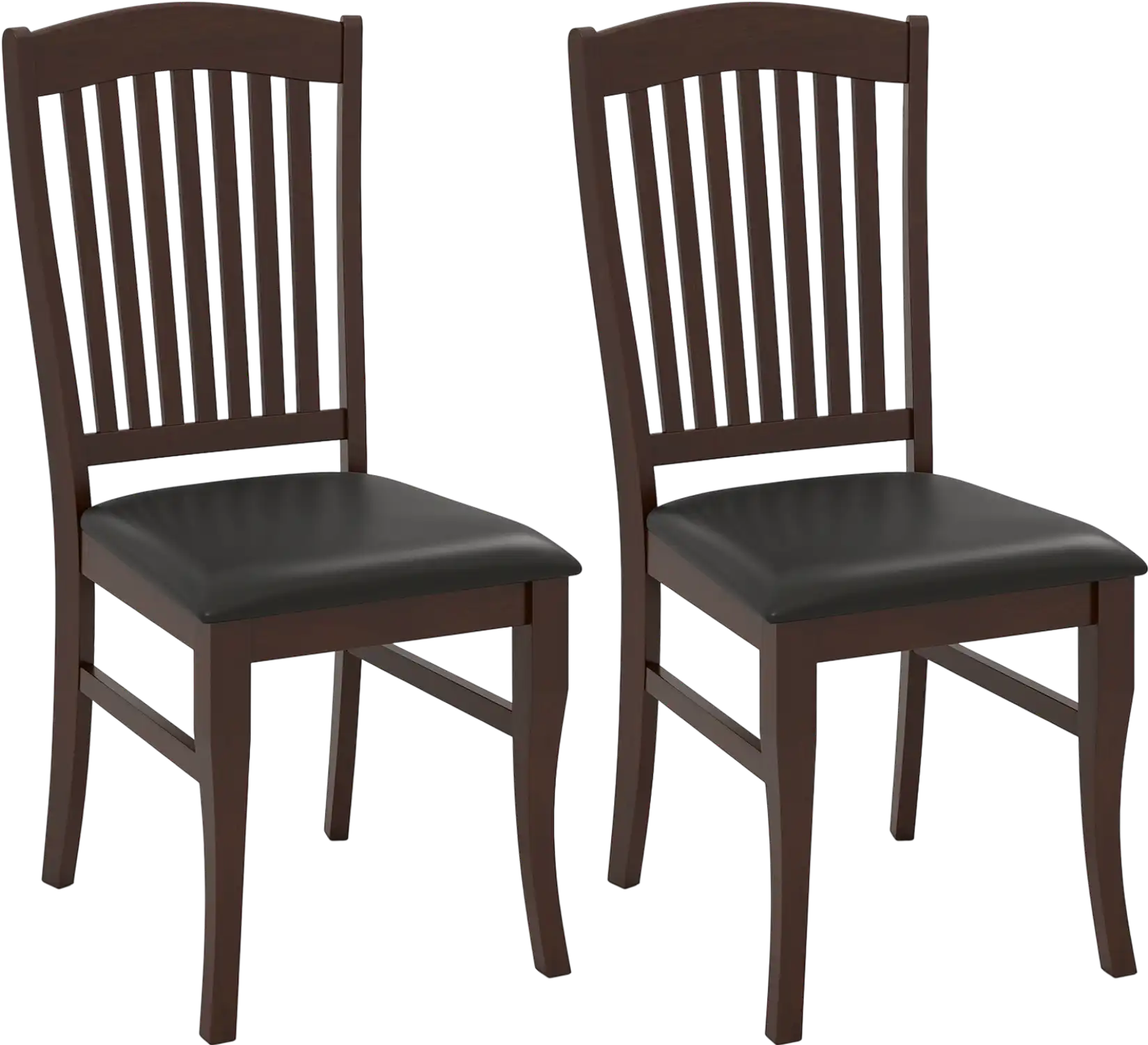 Costway Set of 2 Mid-Century Dining Kitchen Side Chairs Armless 571389462 New