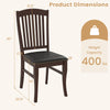 Mid-century armless dining chair with ergonomic backrest, rubber wood frame, and PU leather upholstery, supports 400.
