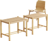 Natural 18-inch dining stool set of 2 featuring a woven paper rope seat and sturdy rubber wood frame, perfect as.