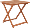 29.5 Inch x 29.5 Inch  Patio Dining Table with Teak Painting and Umbrella Hole