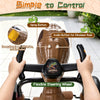 Dinosaur Drift Tricycle in brown features a flexible steering wheel, spray button, and audio button for engaging play.