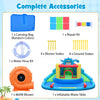 Complete accessory set for the dinosaur-themed inflatable water slide park, including blower, stakes, and repair kit.