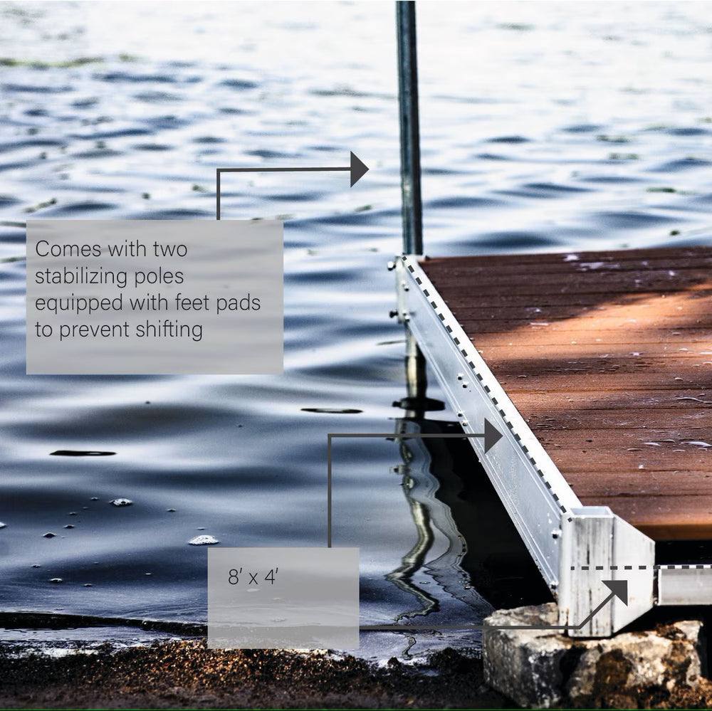 MotoAlliance Dock and Decking Kit 8' x 4' with Composite Boards New