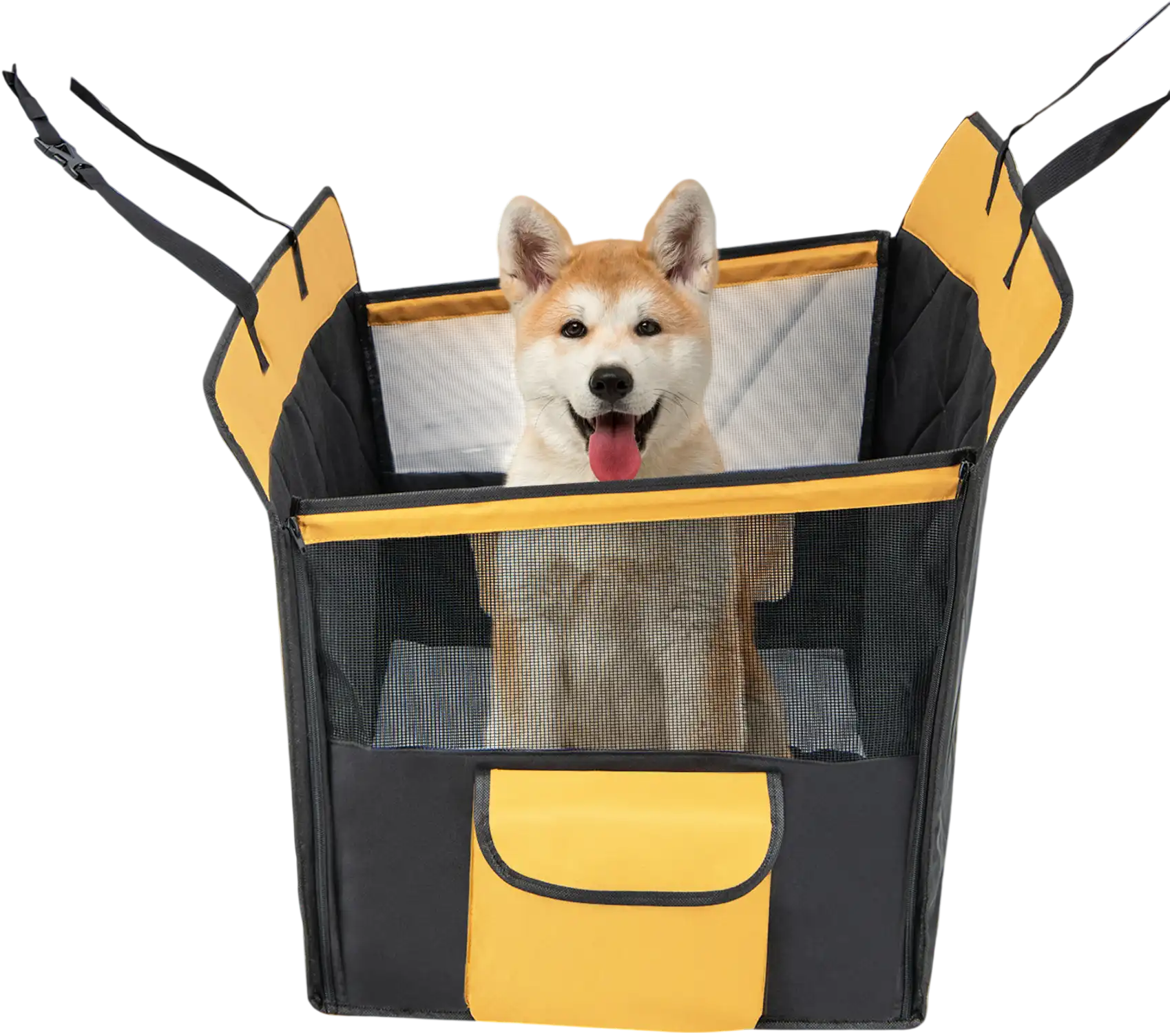 Costway Dog Car Seat Cover Mesh Window Small Medium Dogs Black 87391652 New