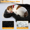 Cozy plush bolster pillow with high resilient cotton padding for dog comfort, ideal for use on furniture or in the car.