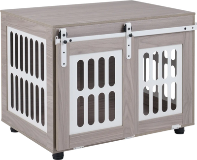 Costway Dog Crate Furniture Sliding Barn Door Small Medium Dogs 35222102 New