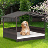 Outdoor Wicker Dog House with Weatherproof Roof-White - Gallery View 1 of 10