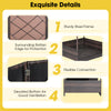 Outdoor wicker dog house with weatherproof roof, sturdy steel frame, and elevated bottom for ventilation and comfort.