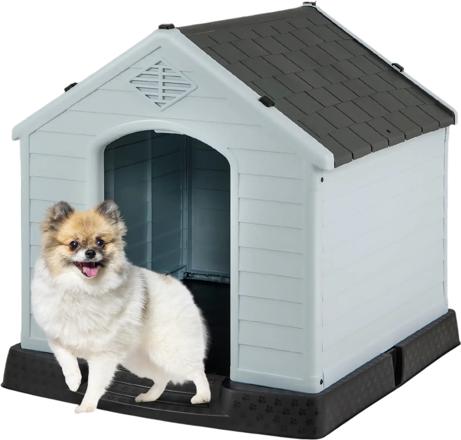 Costway Waterproof Plastic Dog House for Small Dogs 216973458 New