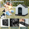 Dog house for small dogs with waterproof plastic, elevated floor, and sturdy frame for year-round comfort and.
