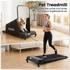 2-in-1 dog treadmill with removable side panels, LCD display, and remote control for small to medium dogs' exercise.