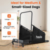 Dog treadmill with remote control and LCD display, designed for small and medium dogs, supports up to 220 lbs for indoor exercise.
