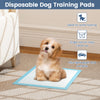 Dog training pads in blue, 18" x 13", featuring 5-layer design for maximum absorption and leak protection, ideal for.