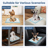 Dog and puppy pee pads, 18" x 13", designed for potty training, featuring leak-proof protection for various surfaces.