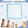 Dog and puppy pee pads 36" x 36", 100 counts total, designed for potty training with maximum absorption and leak.