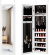 Door and Wall Mounted Armoire Jewelry Cabinet with Full-Length Mirror