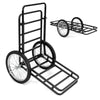 Double-layer deer cart with 20-inch rubber wheels, shown flat for easy loading, features a sturdy frame for heavy-duty.