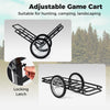 Double-layer deer cart with 20-inch rubber wheels, adjustable design for various terrains, supports up to 550 lbs.