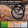 Double-layer deer cart with 20-inch rubber wheels, designed for smooth movement on grass, sand, gravel, and snow.