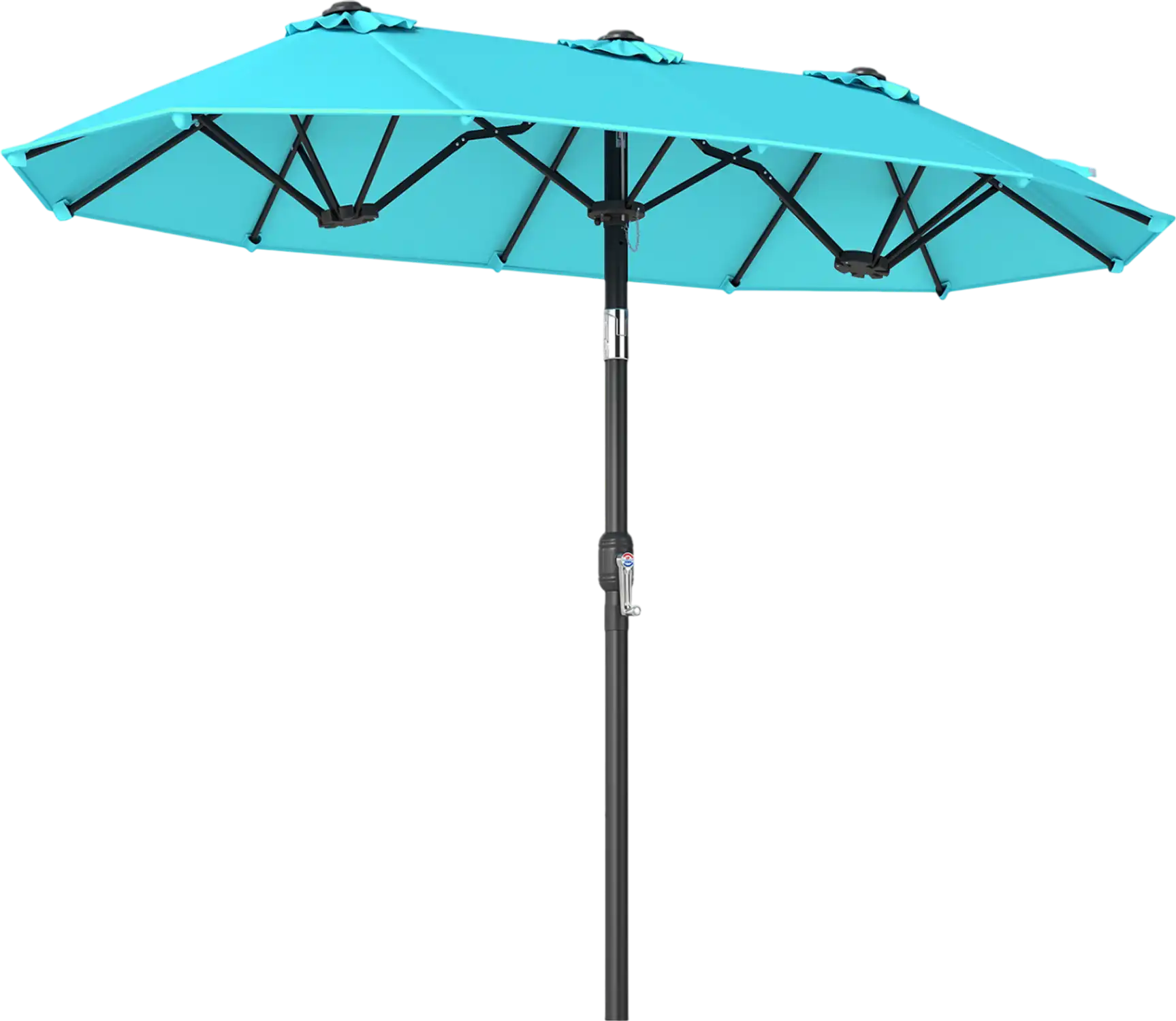 Costway Double-Sided Patio Umbrella Push Button Tilt Crank Handle 28343529 New