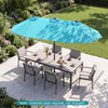 Double-Sided Patio Umbrella with Push Button Tilt Crank Handle - Gallery View 6 of 11