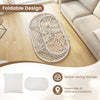 Double Swing Chair with Cushions Macrame Hanging Hammock Chair for Indoor and Outdoor Use - Gallery View 10 of 10