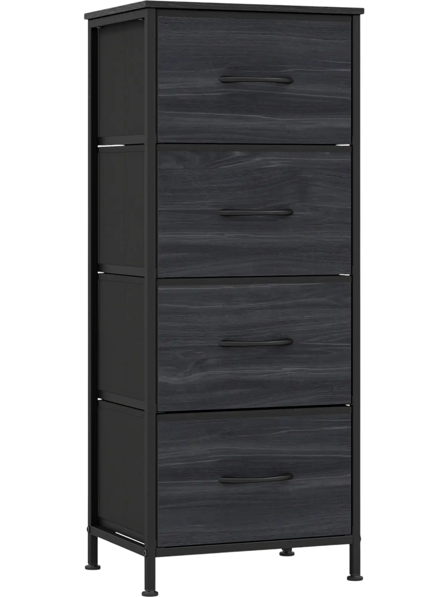 Costway 4-Drawer Fabric Dresser Nightstand Metal Frame 39239360 New